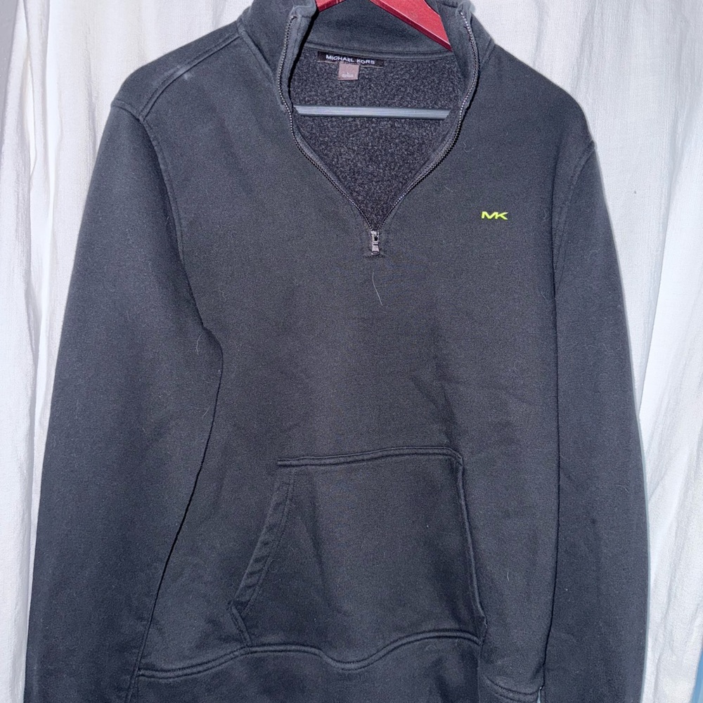 Michael Kors Black Zip Up Sweater